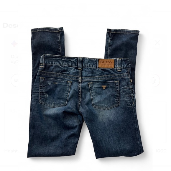 GUESS Women's Dark Blue Skinny Jeans - Picture 2 of 4